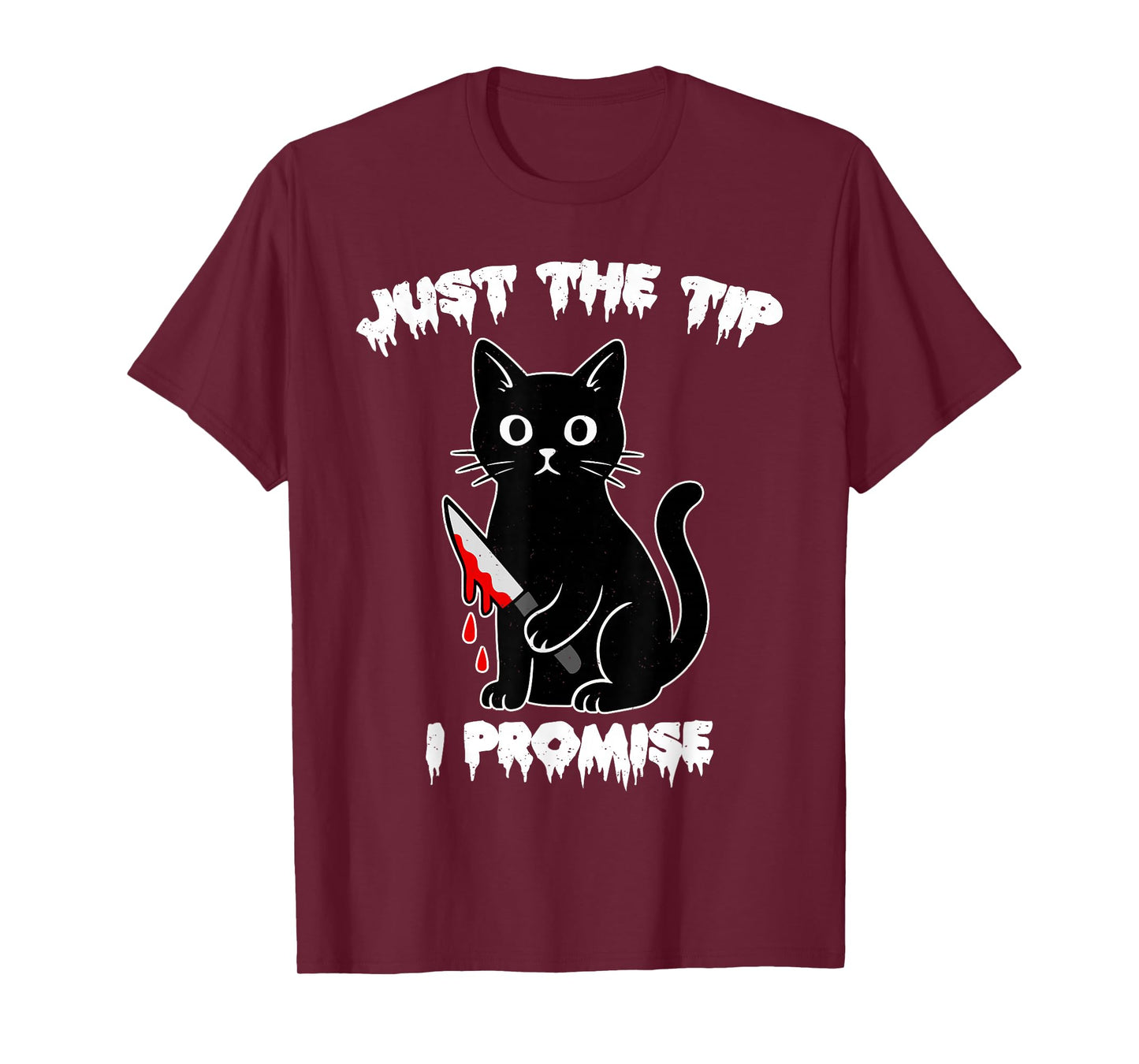 Just The Tip Cat Halloween Funny Kitten Lover Feline Spooky T-Shirt