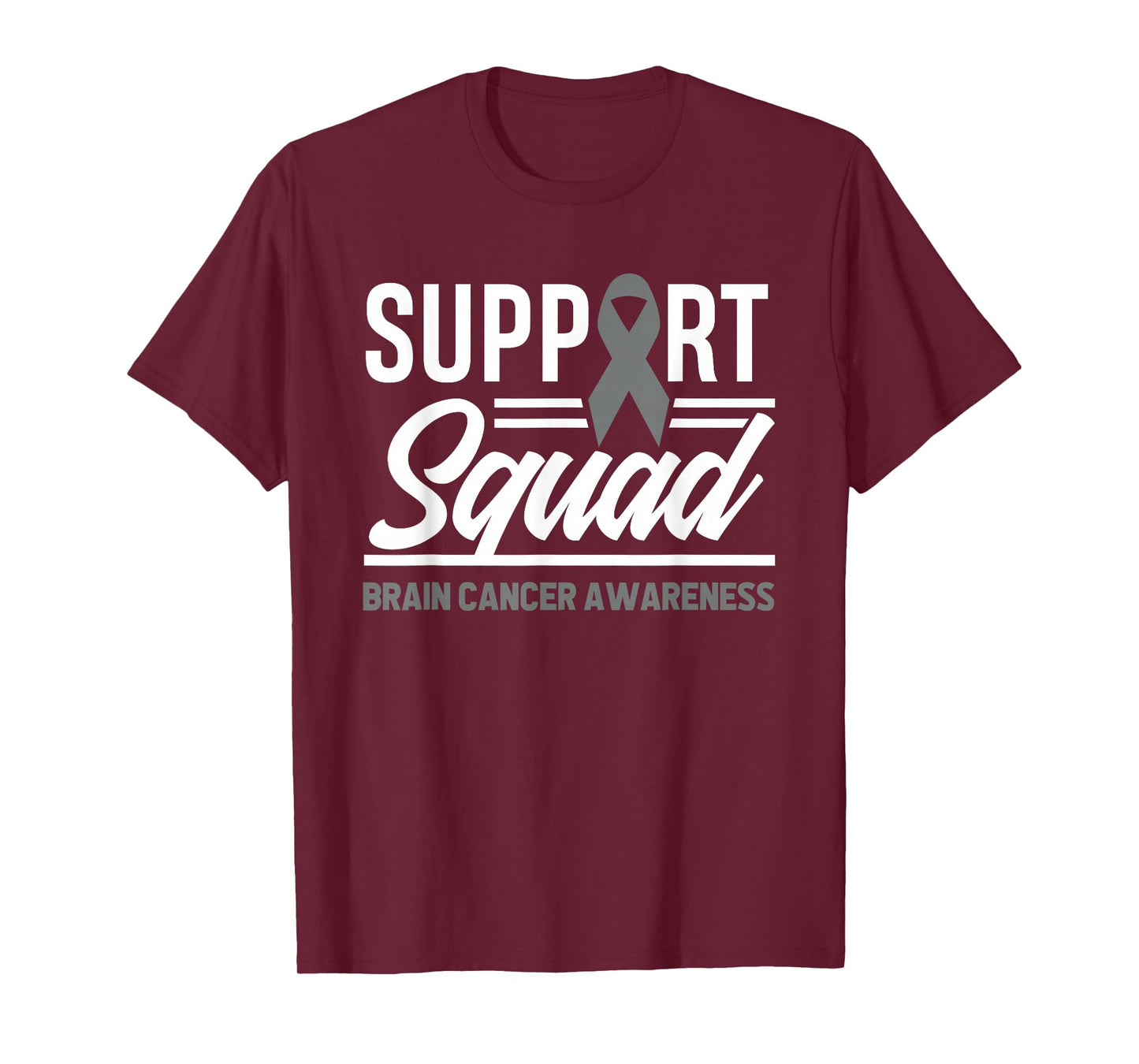 Support Squad Brain Tumor Support Brain Cancer Awareness T-Shirt