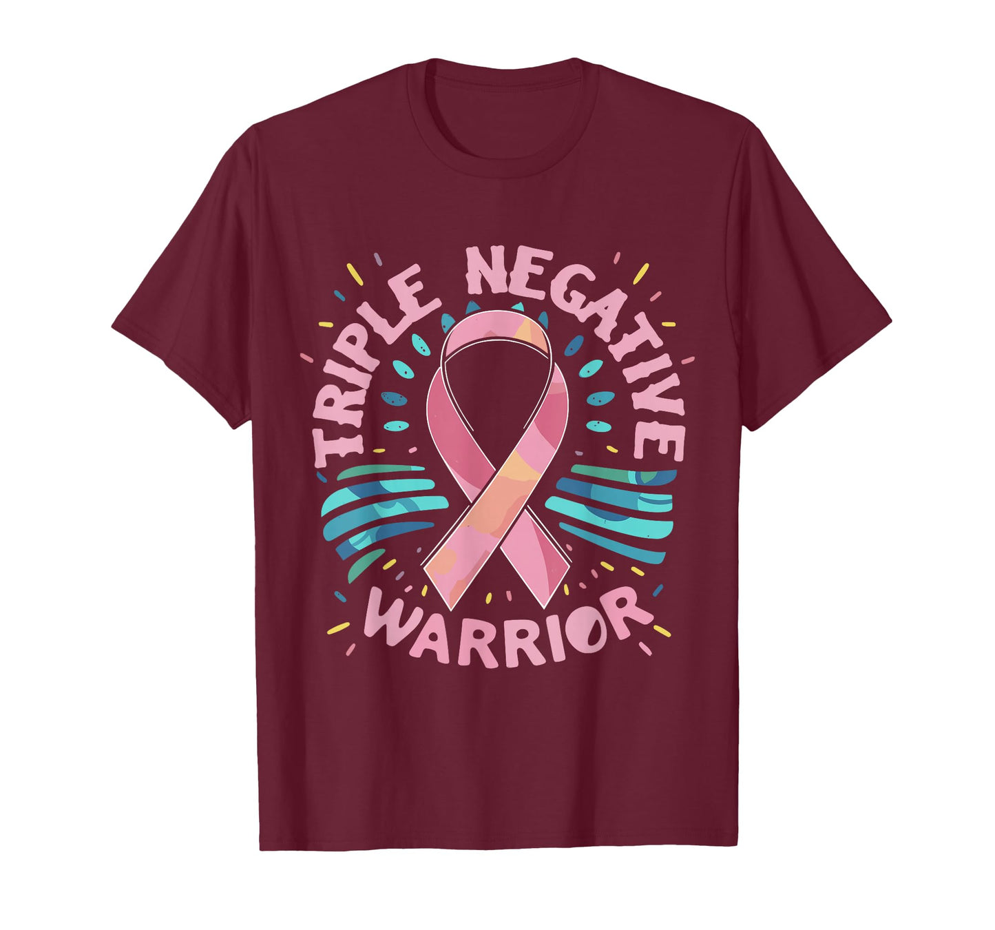 Triple Negative Warrior Pink Ribbon Breast Cancer T-Shirt