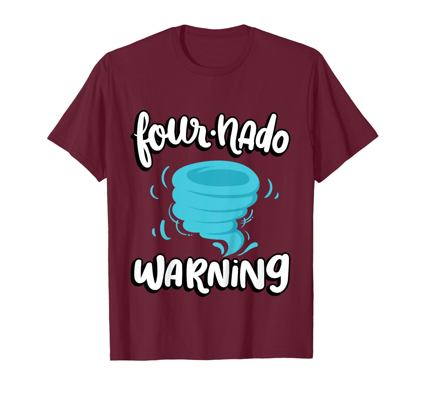 Four-nado Warning 4th Birthday Tornado Themed Birthday T-Shirt
