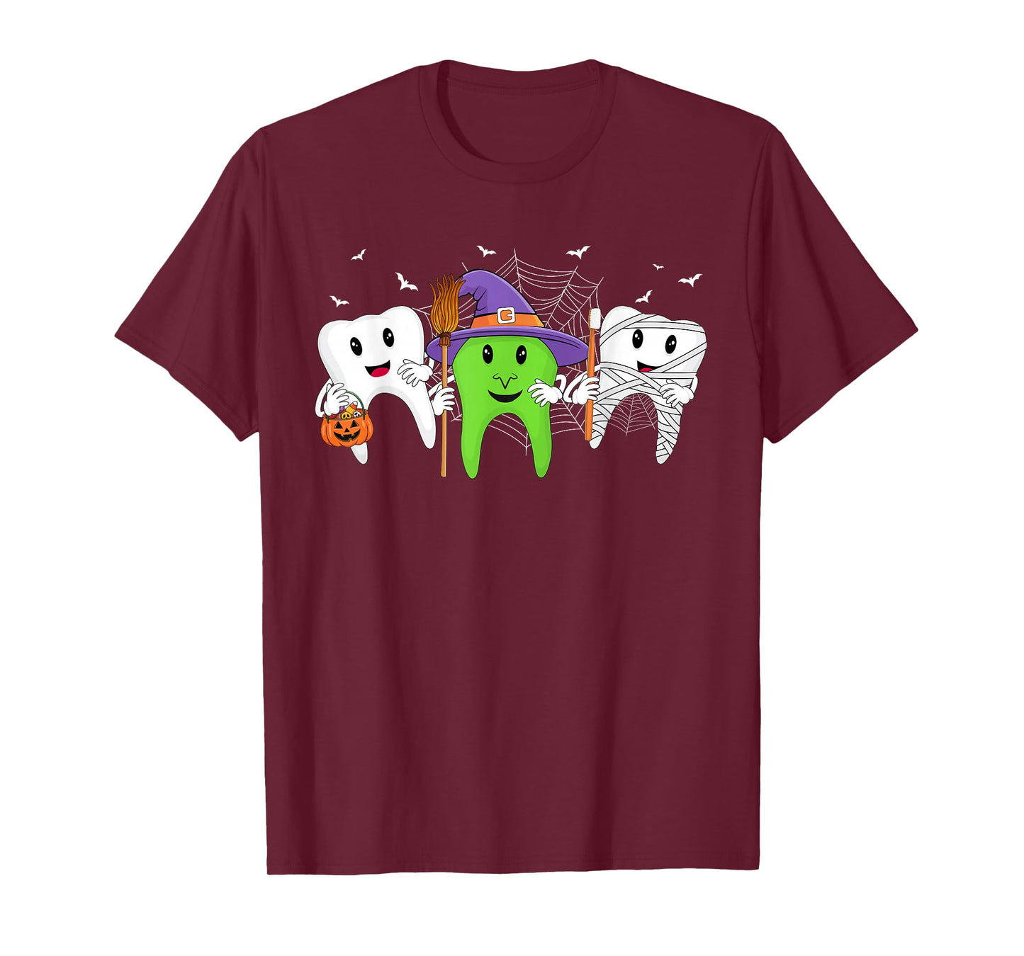 Tooth Halloween Costume Witch Trick or Teeth Dentist T-Shirt