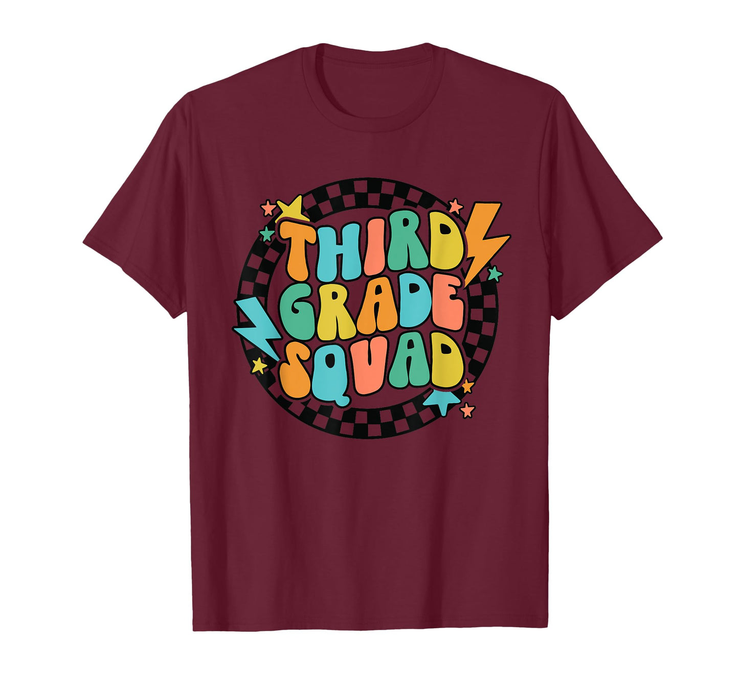 Back To School Groovy Teacher Third 3rd Grade Crew Squad T-Shirt for Men Women Girls Kids