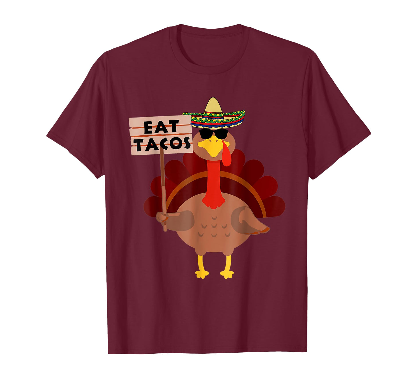 Turkey Eat tacos Adult Vegan Kids Funny Thanksgiving T-Shirt