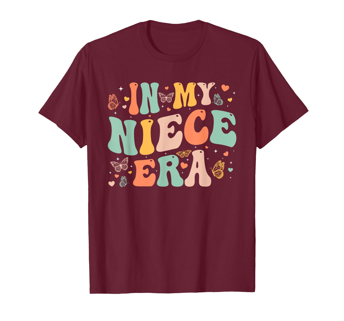 Retro Groovy In My Niece Era Mother's Day Kids Girls T-Shirt