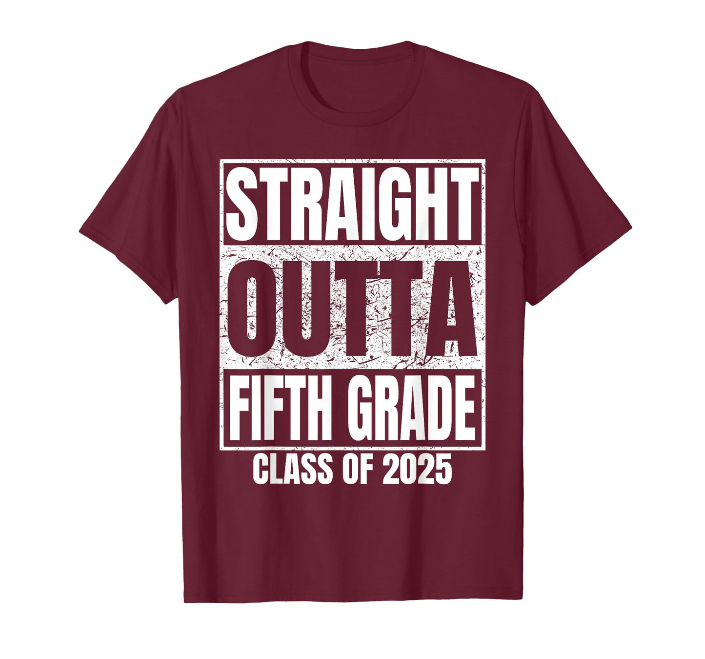 Straight Outta Fifth Grade Class 2025 Graduation 5th Grade T-Shirt