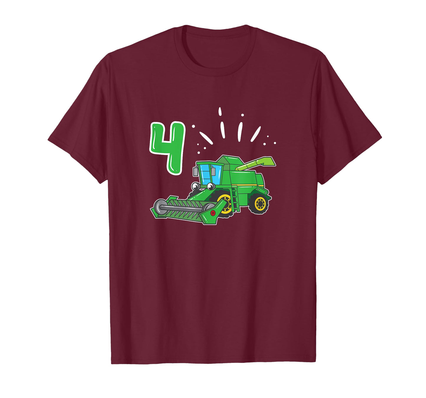 Farmers Farmer Combine Harvester 4 Years Children's Birthday T-Shirt