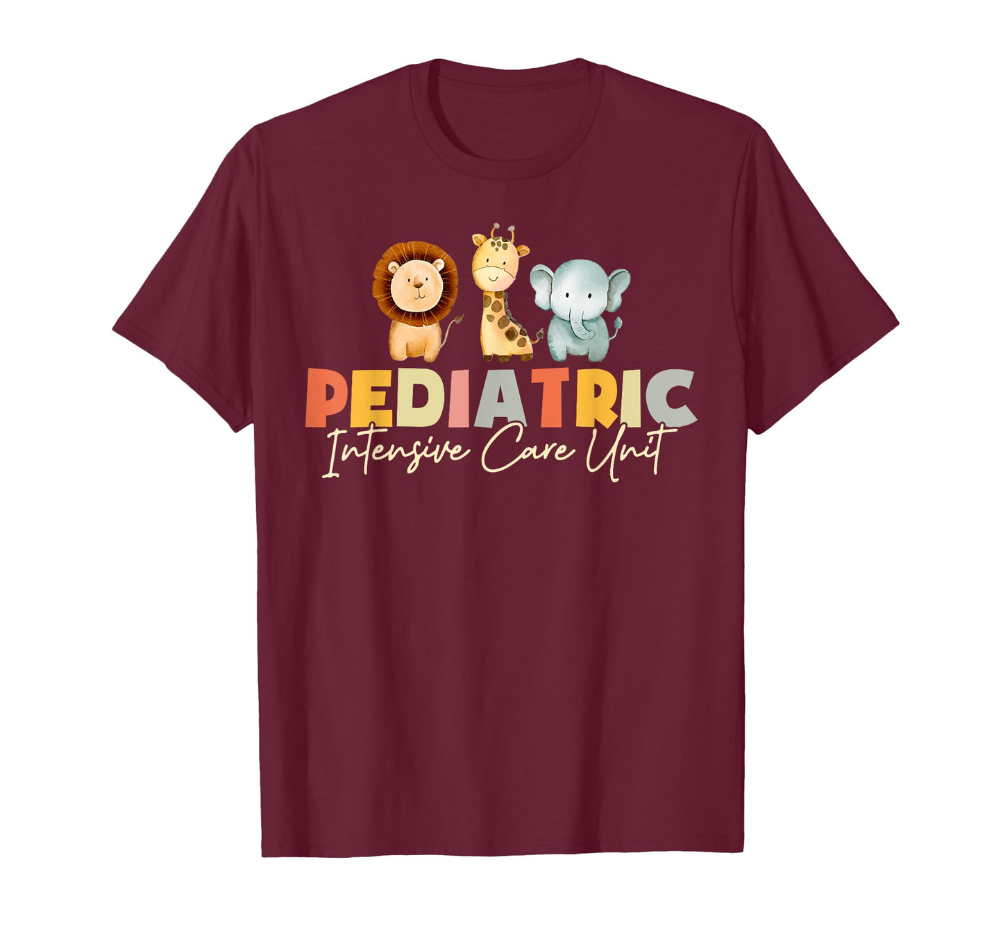 Pediatric Intensive Care Unit Nurse Cute Animals PICU Nurse T-Shirt