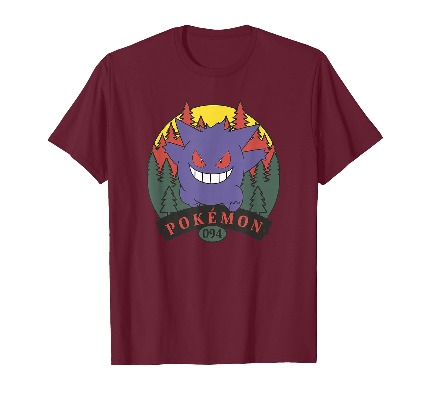 Pokémon 094 Gengar Outdoor Adventure Forest Park Badge T-Shirt