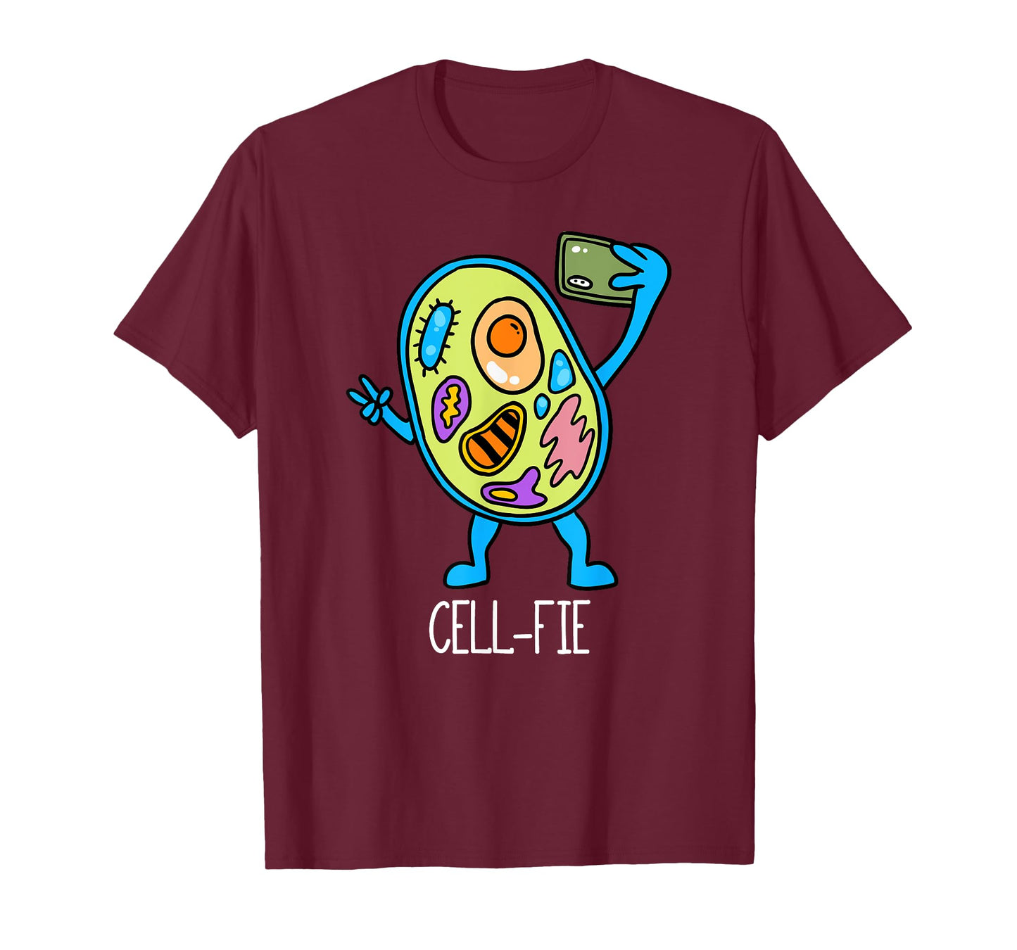 Cell Fie Funny Cellfie Selfie Biology Science Teacher T-Shirt for Men Women Girls Kids