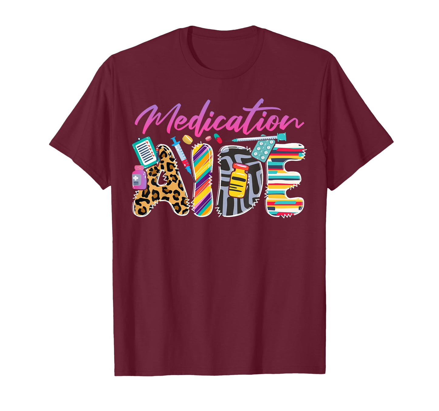 Medication Aide Appreciation Job T-Shirt, Small, Black