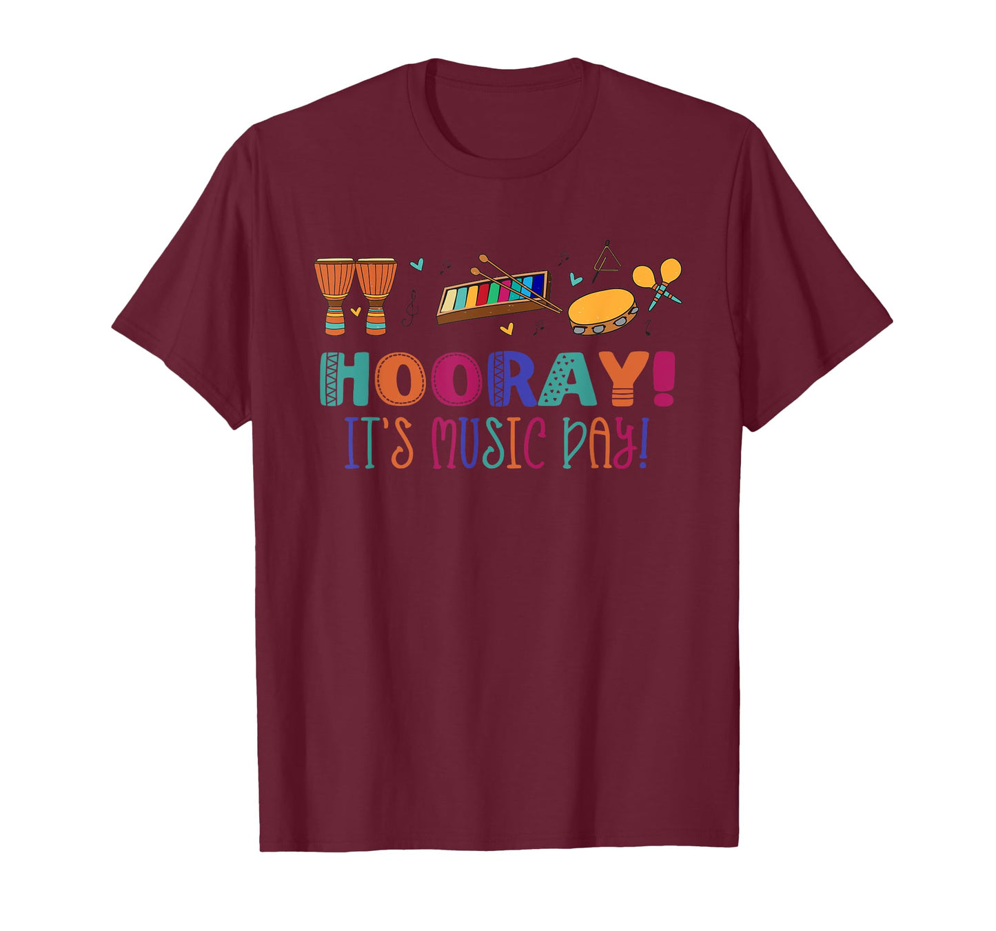 HOORAY! IT'S MUSIC DAY! Musical Note Teacher Musician Meme T-Shirt for Men Women Kids