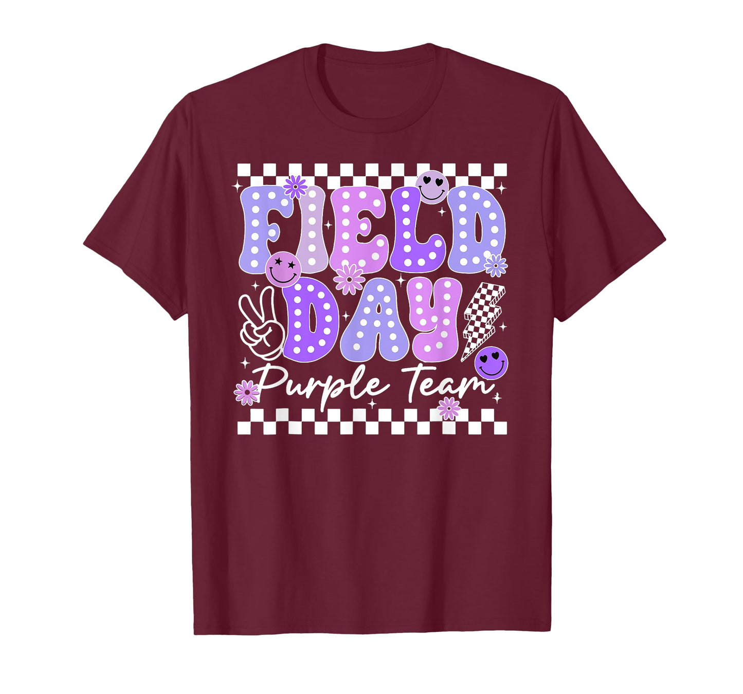 Field Day Purple Team Outdoor Field Day Games Kids Teacher T-Shirt