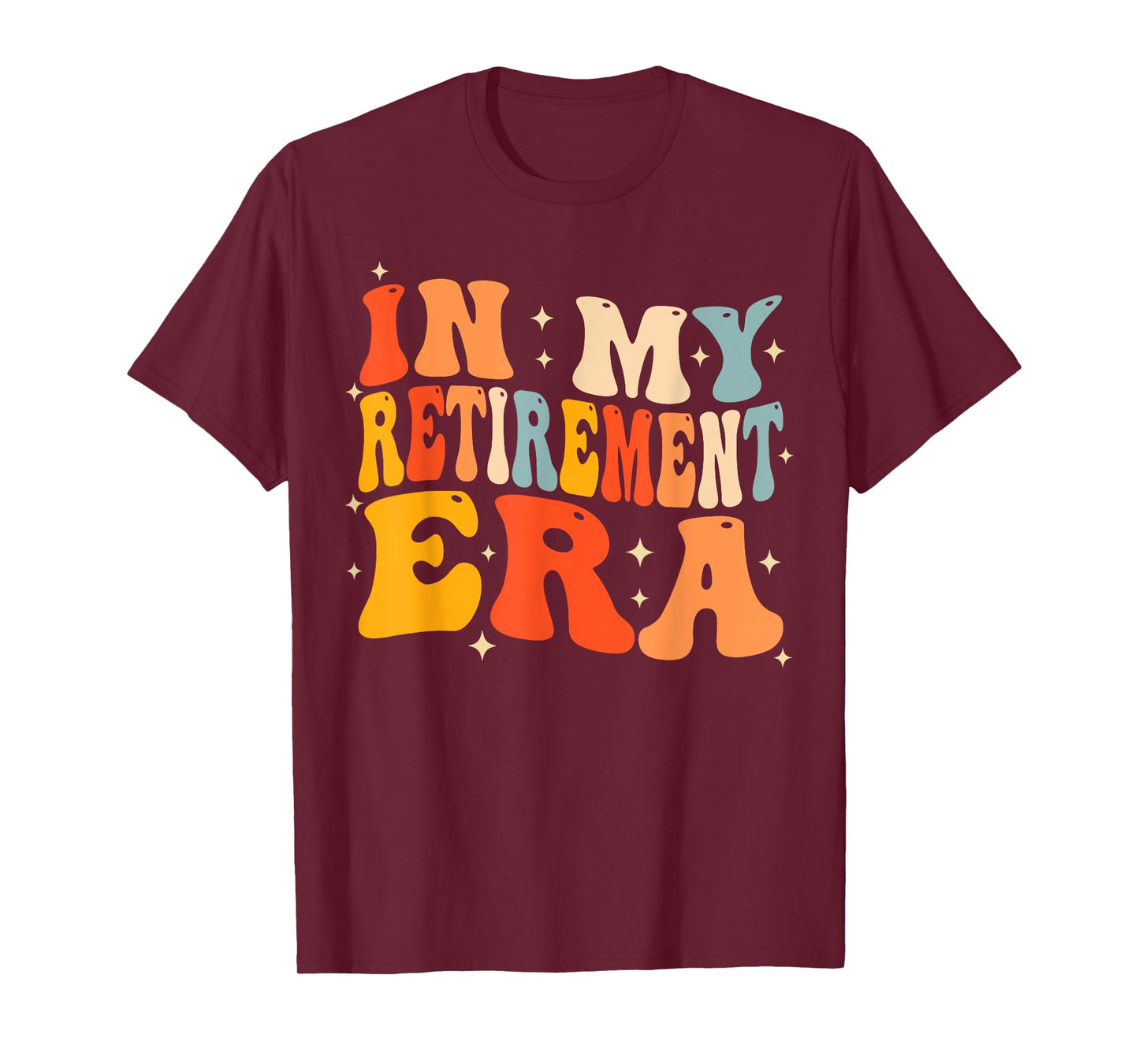 In My Retirement Era Groovy Funny Retired Teacher 2025 Women T-Shirt