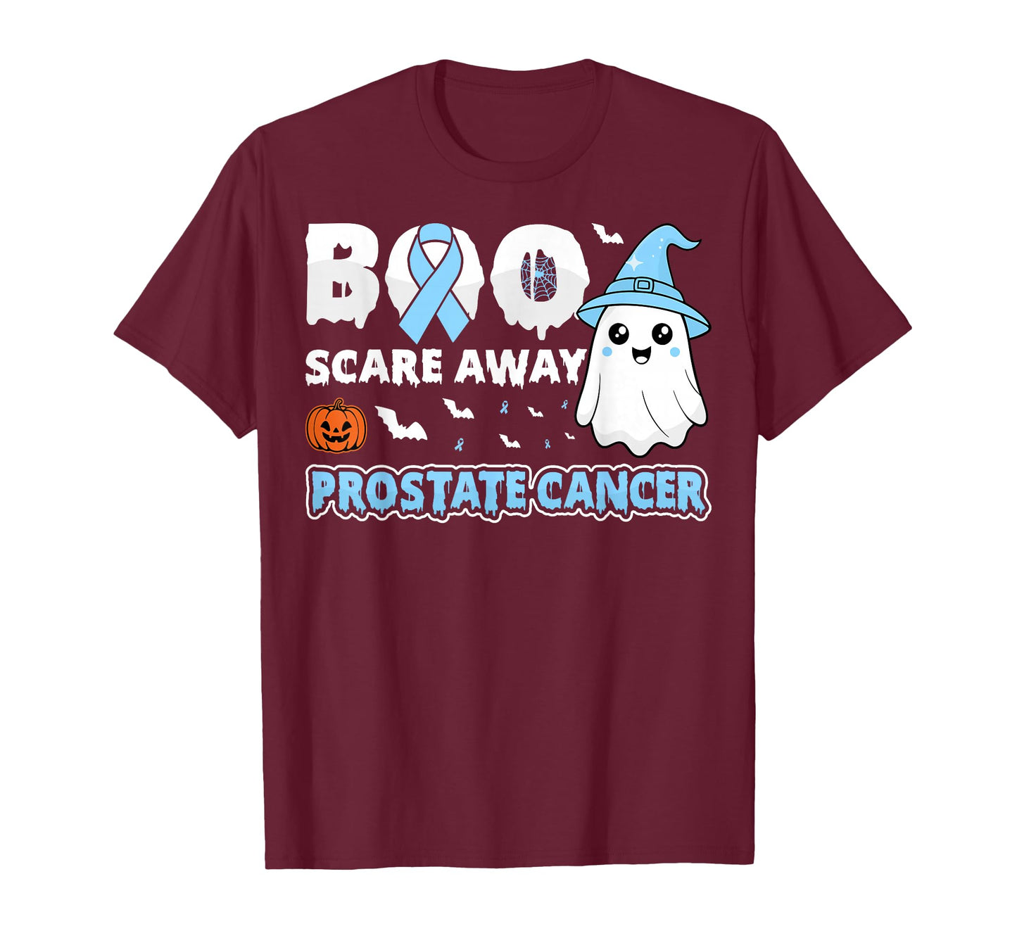 Scare Away Prostate Cancer Awareness Spooky Halloween T-Shirt