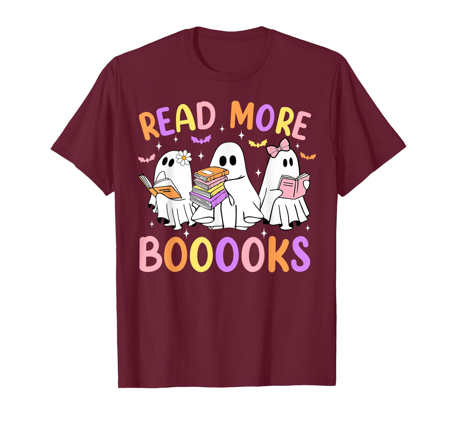 Halloween Read More Books Retro Costume Teacher Women Girls T-Shirt