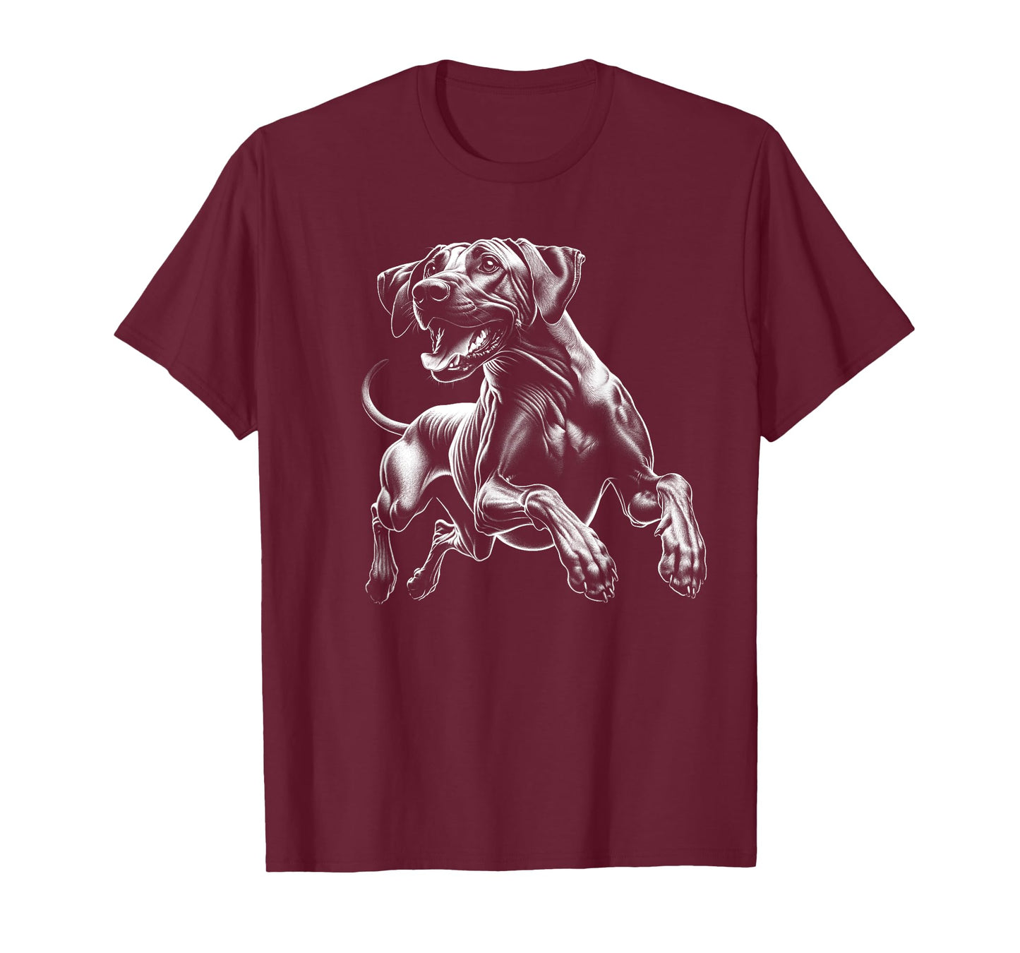 Happy Rhodesian Ridgeback in the Jump T-Shirt
