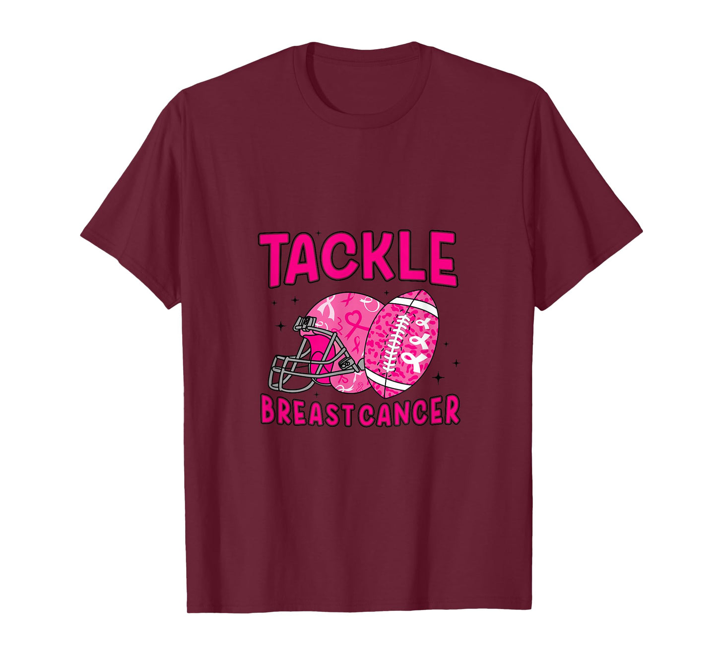 Tackle Breast Cancer Pink Out Football T-Shirt