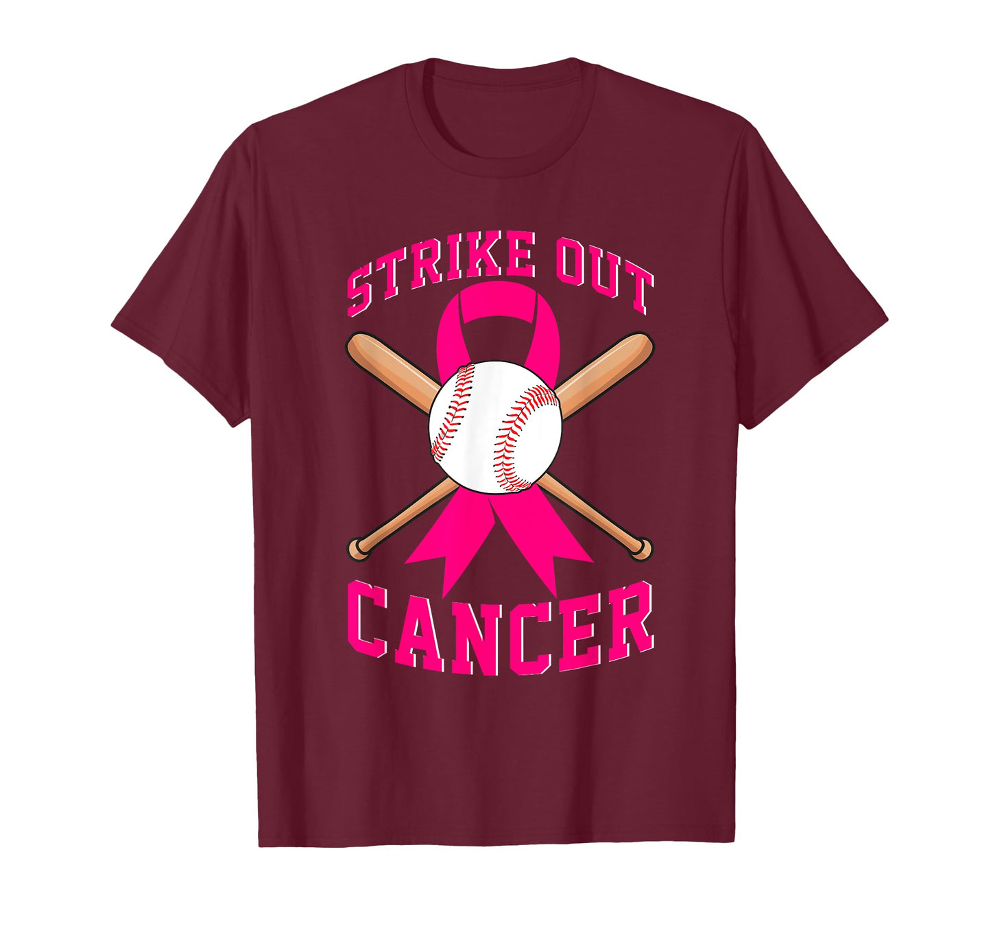 Strike Out Breast Cancer Baseball Fight Awareness T-Shirt