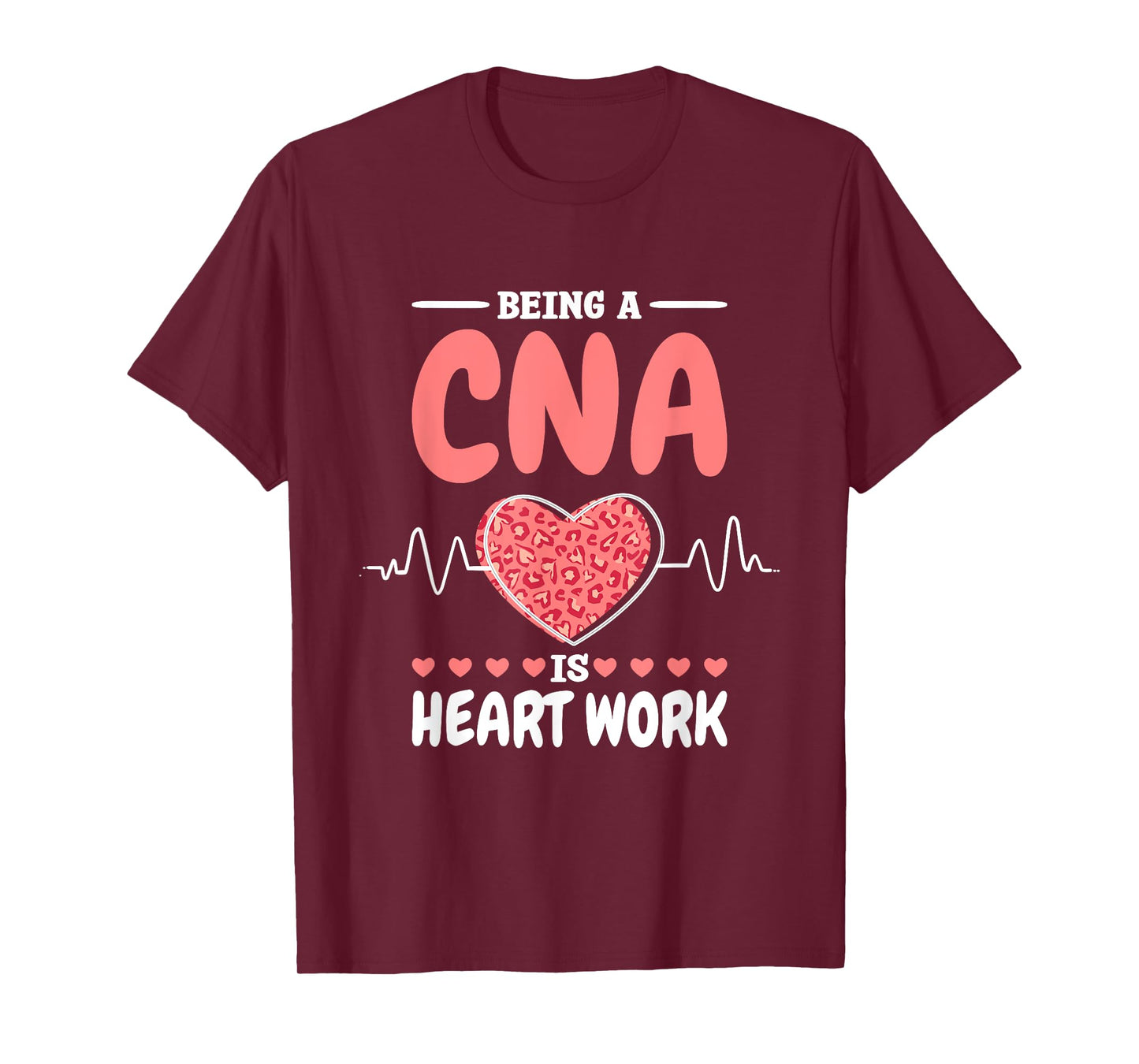 CNA Is A Heartwork Certified Nurse Assistant and RN T-Shirt, Small, Black