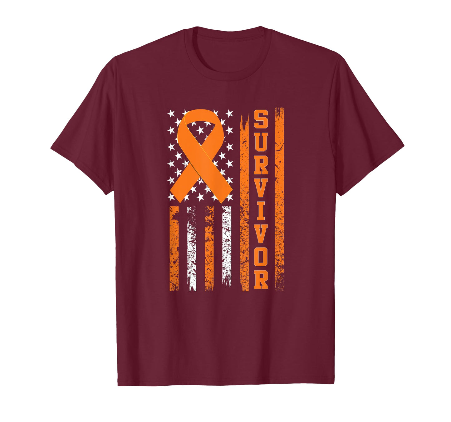 Leukemia Survivor T-Shirt - Bold Orange Ribbon Shirt T-Shirt