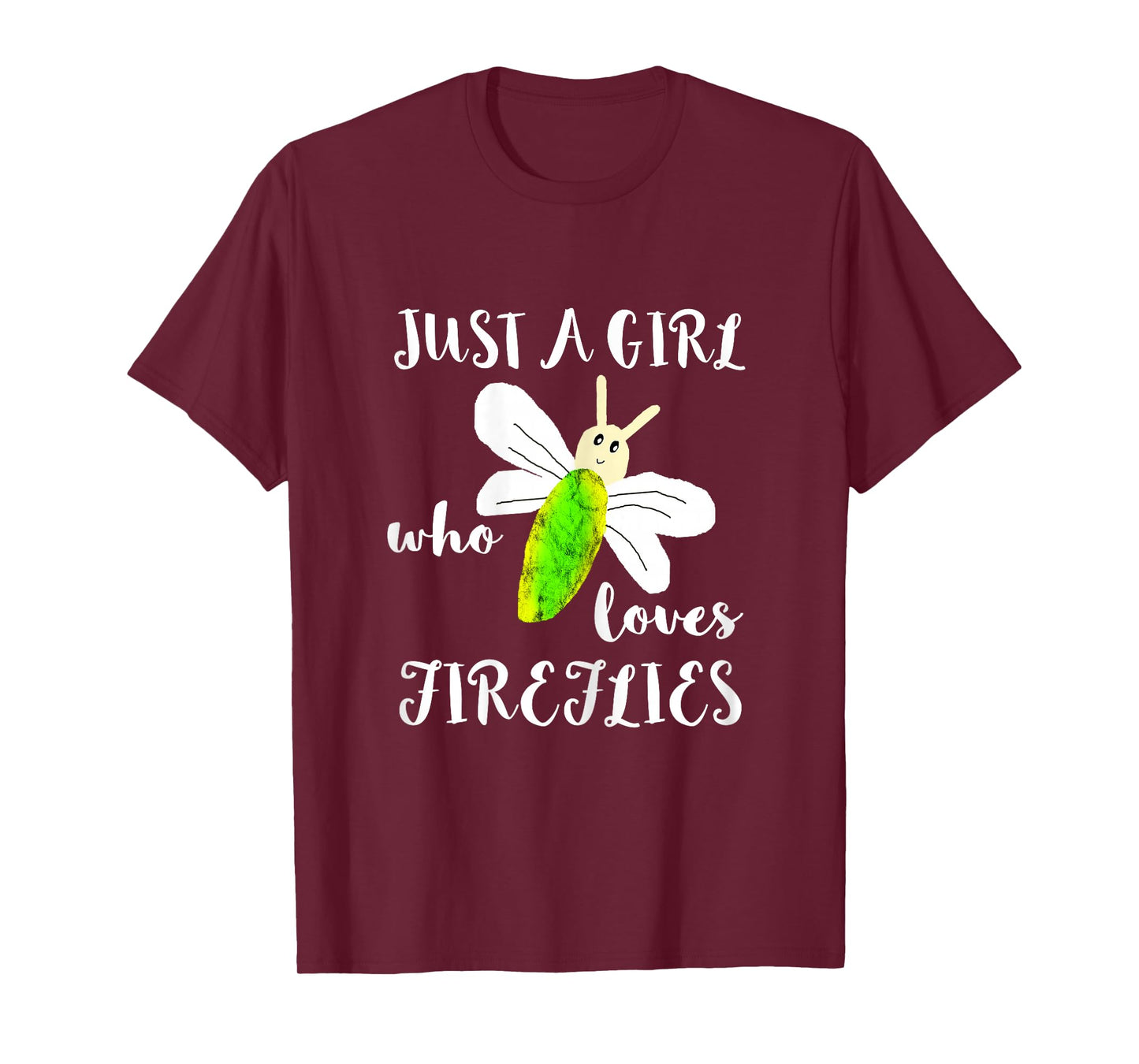 Just A Girl Who Loves Fireflies Lightning Bugs Firefly Shirt T-Shirt