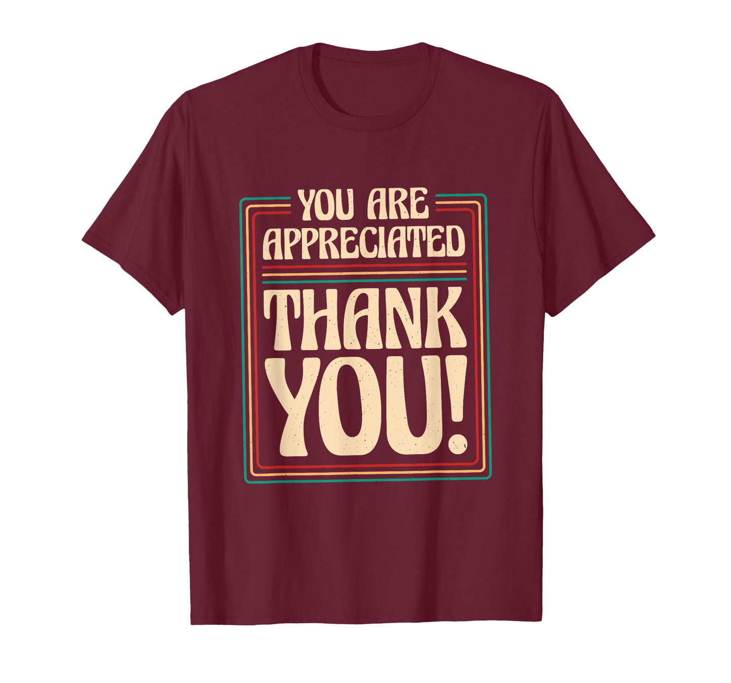 Employers & Work Employee Recognition Designs You Are Appreciated Thank You, Unisex-Adults T-Shirt, Black, Small, Short Sleeve