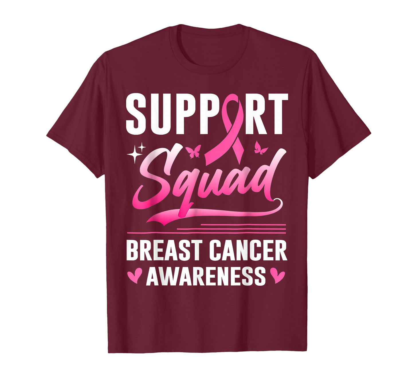 Support Squad Breast Cancer Awareness Pink Ribbon T-Shirt