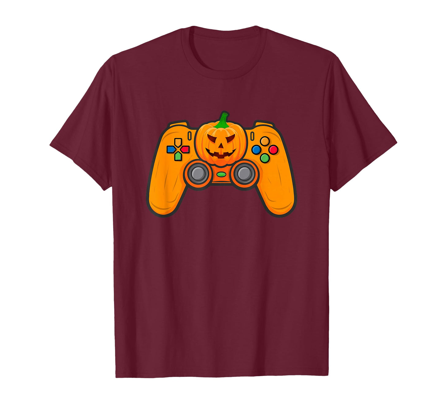 Gamer Halloween Costume Funny Pumpkin Video Game Controller T-Shirt