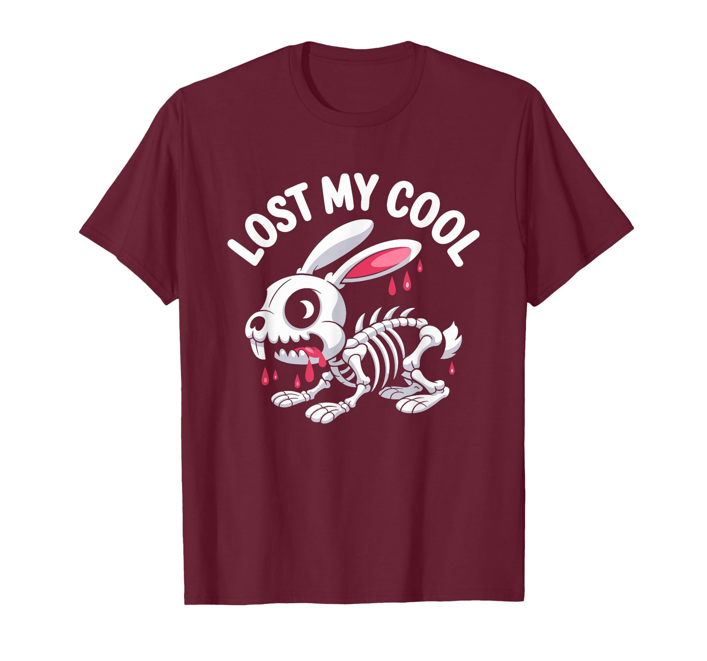 Skeleton Rabbit Lost My Cool Funny Halloween T-Shirt