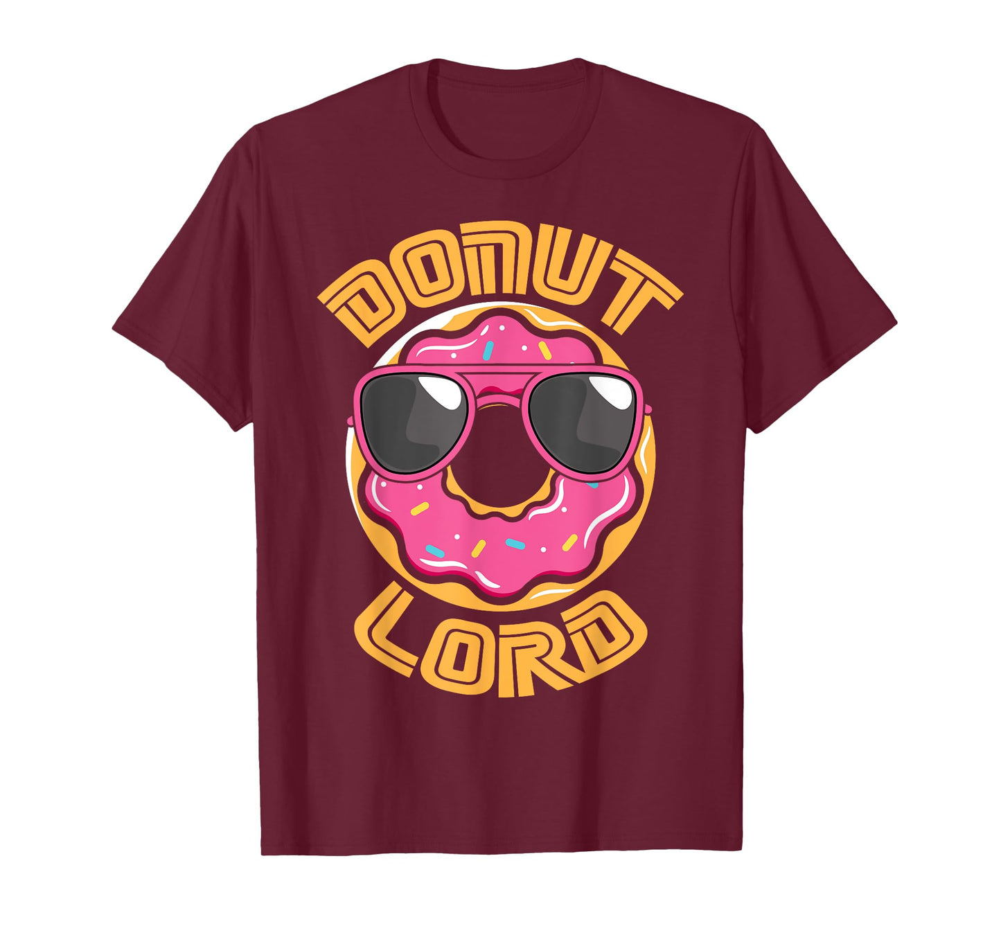 Funny Nerdy Donut Lord Video Gamer Geek Pink Doughnut T-Shirt