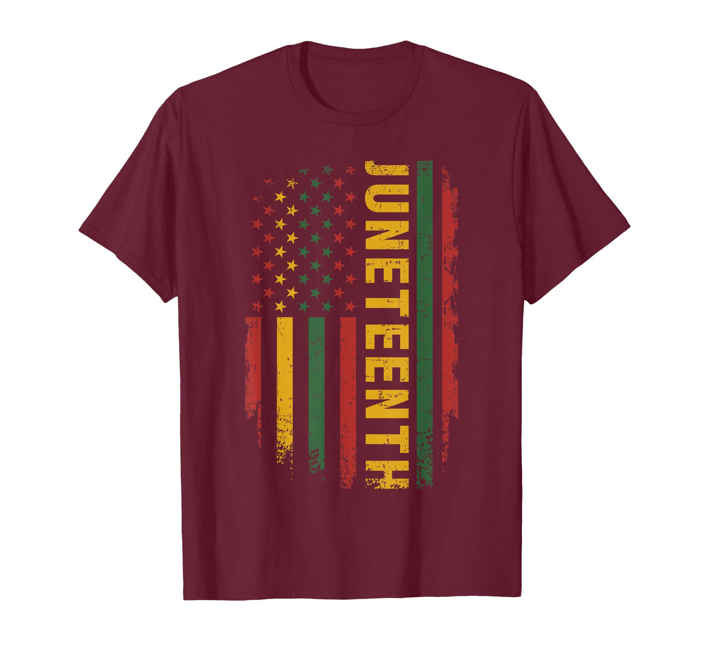 American flag pan african colors for celebrating Juneteenth T-Shirt