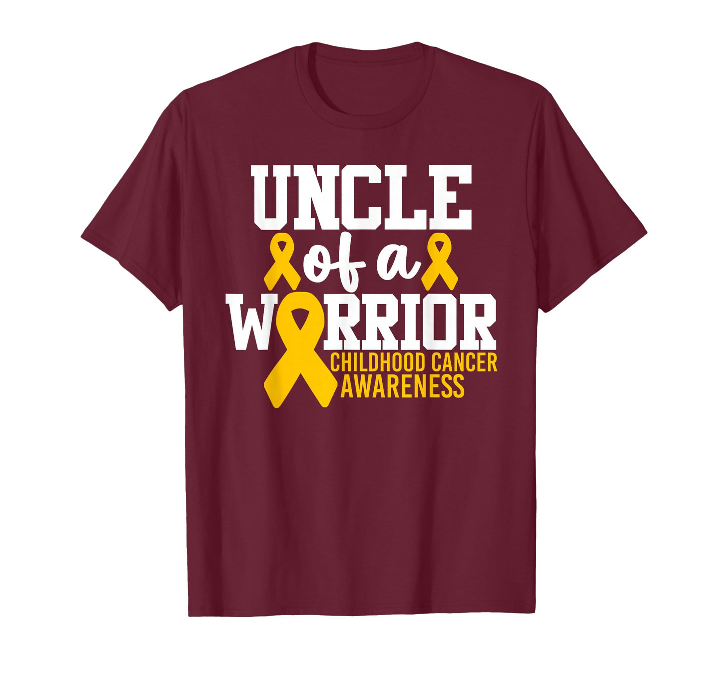 Uncle Of A Warrior Childhood Cancer Awareness T-Shirt