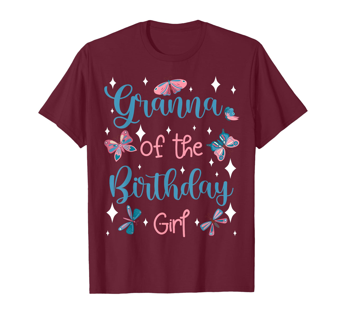 Butterfly Granna Birthday Party Garden Theme Nature Family T-Shirt