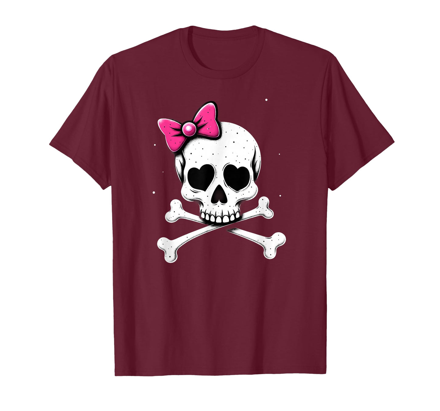 Gothic Skull with Bow Headband Halloween T-Shirt