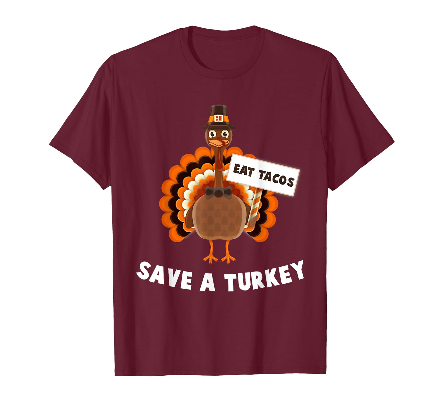 Funny Turkey Eat Tacos Thanksgiving T-Shirt