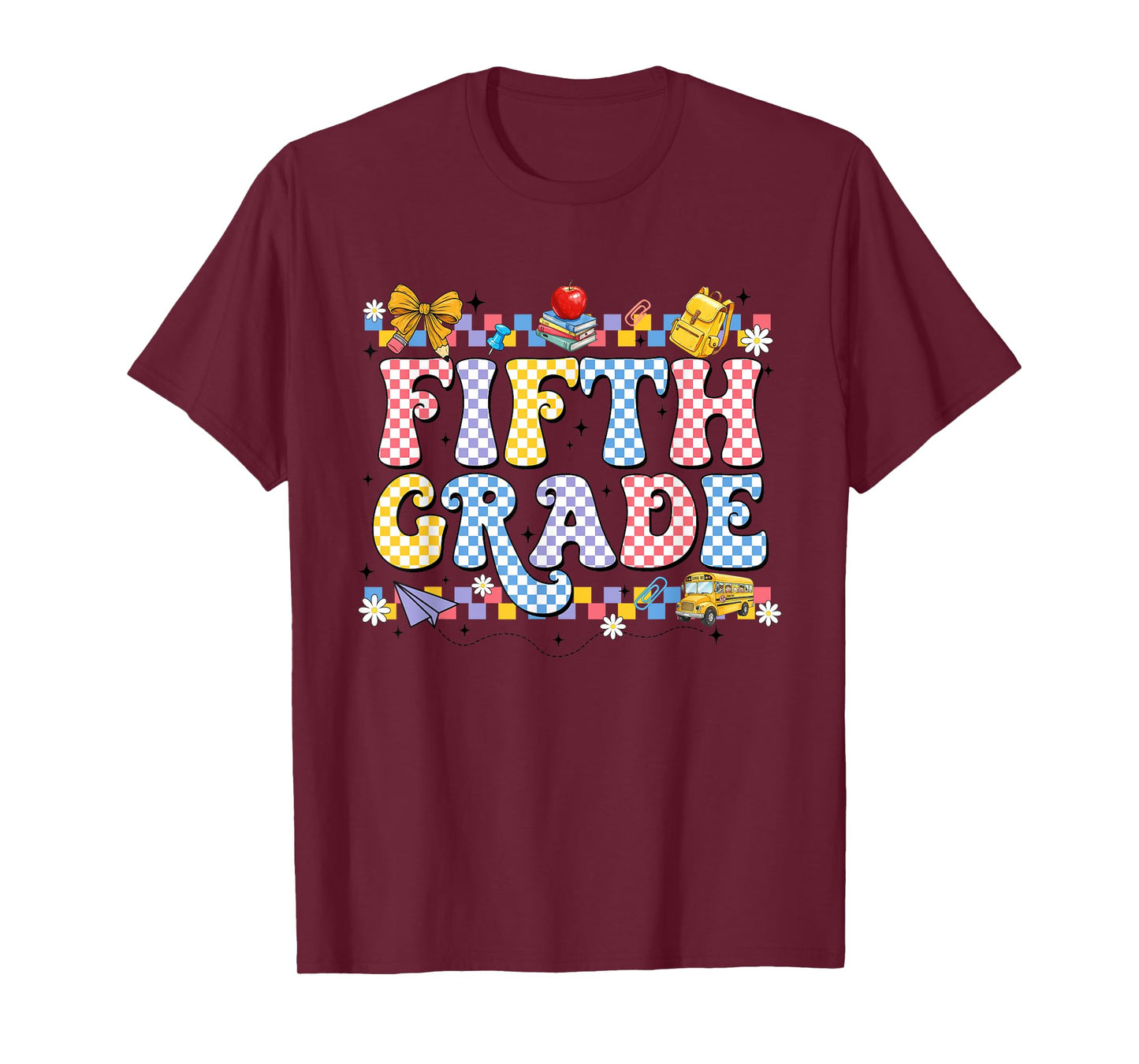 Fifth Grade Coquette Bow Back To School First Day Of School T-Shirt