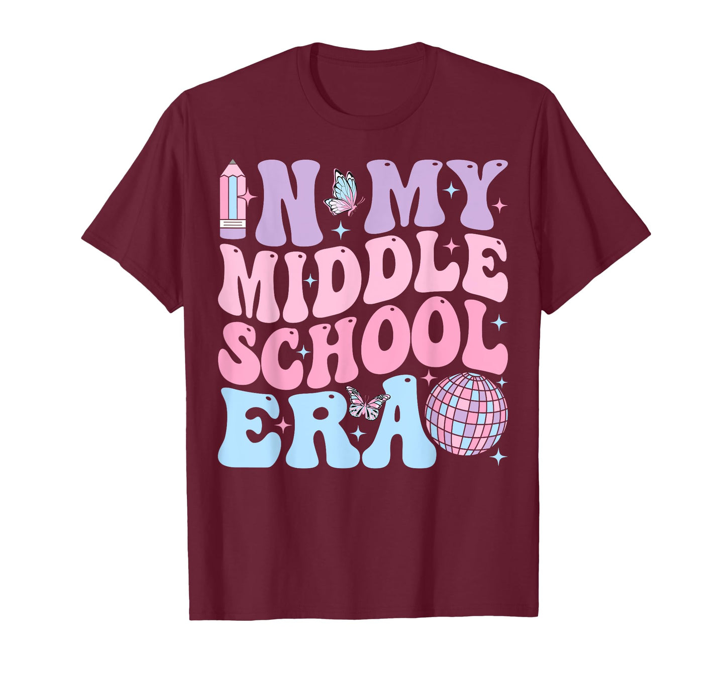 Groovy In My Middle School Era Back To School Teacher Men Women Kids T-Shirt