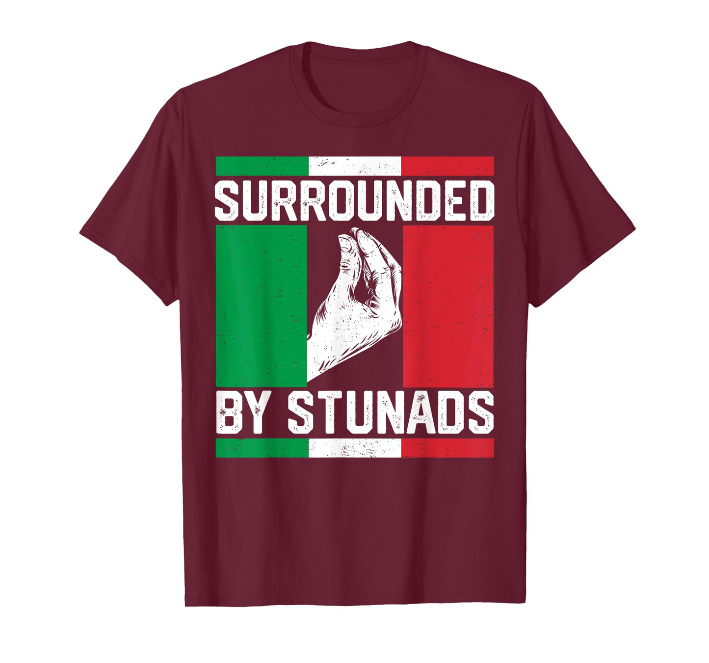 Funny Italian Gift For Men Women Cool Surrounded By Stunads T-Shirt