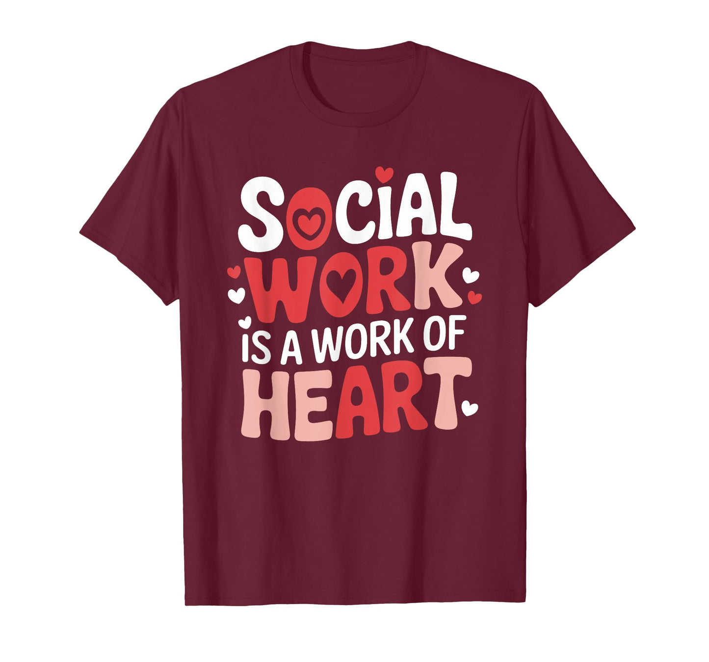 Social Worker It's A Work of Heart Valentine's Day Hearts T-Shirt