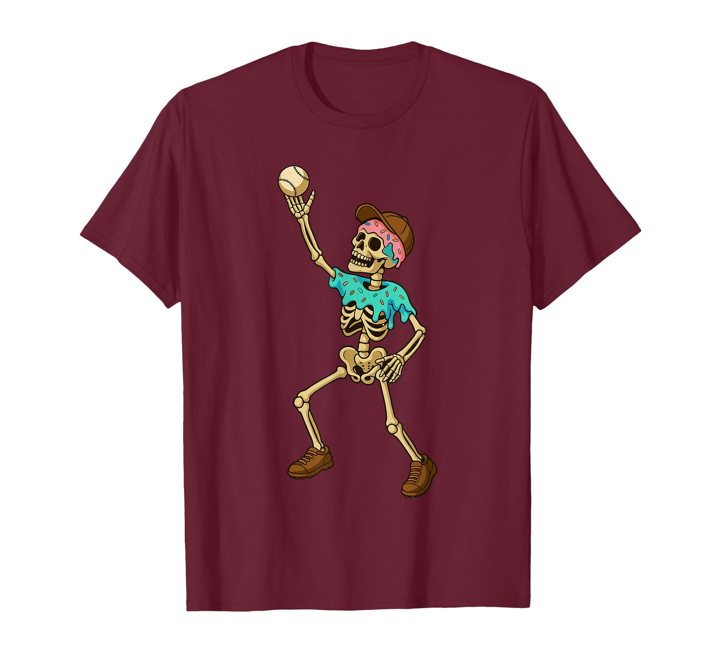 Baseball Lifestyle 101 Apparel Youth Ice Cream Drip Skeleton T-Shirt