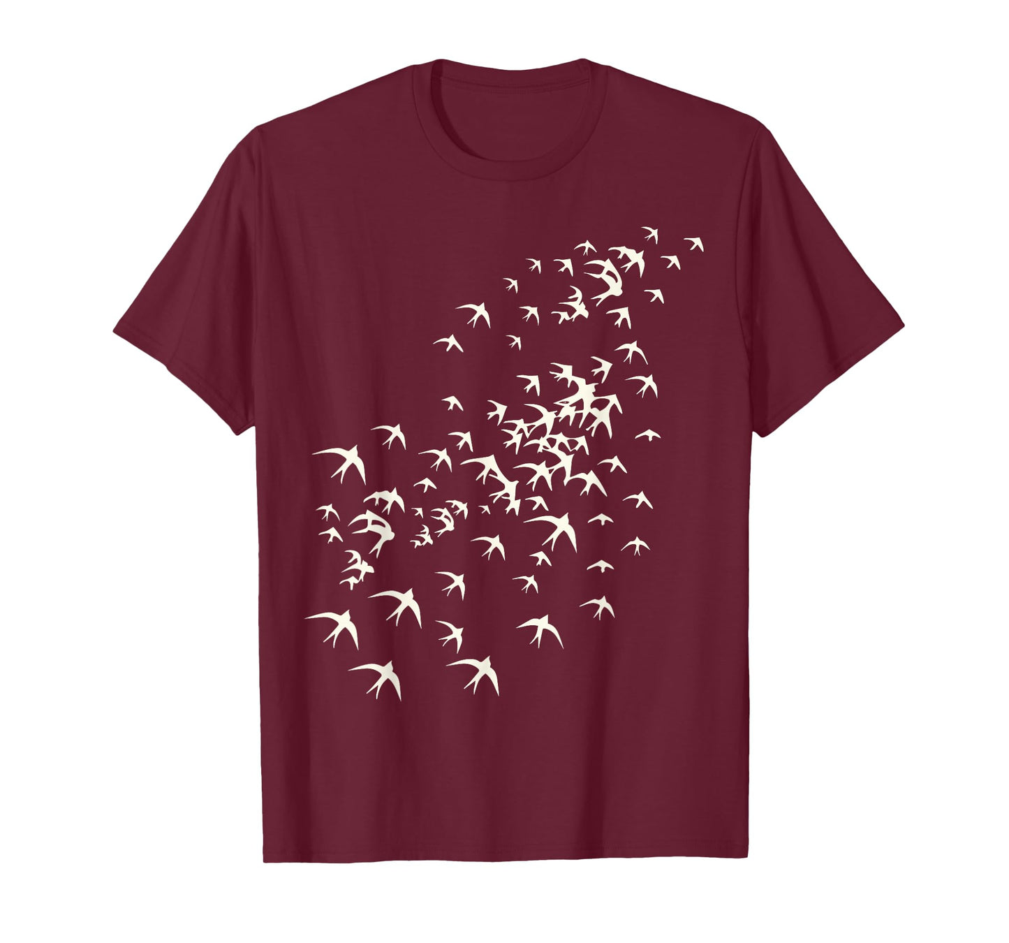 Flock of Birds Flying - Nature and Bird Lovers Graphic Print T-Shirt