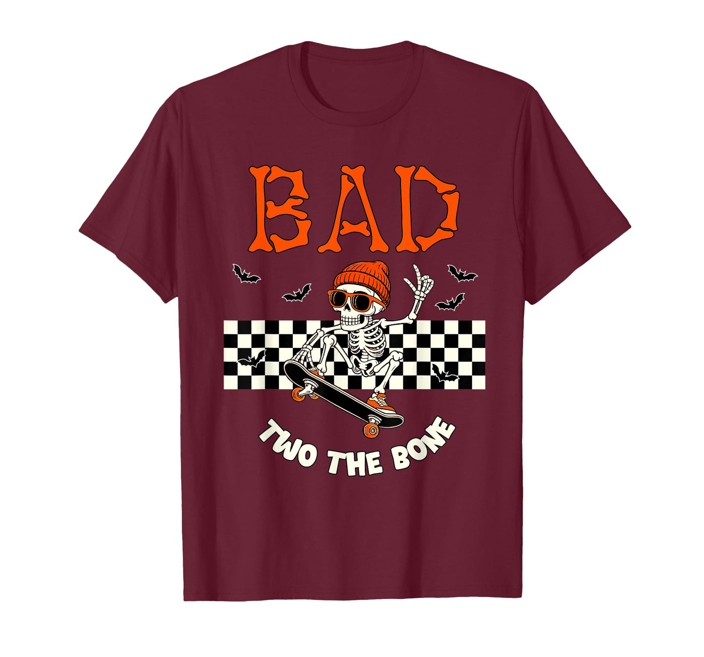 Skeleton 2nd Birthday Bad Two The Bone Party Decorations Boy T-Shirt