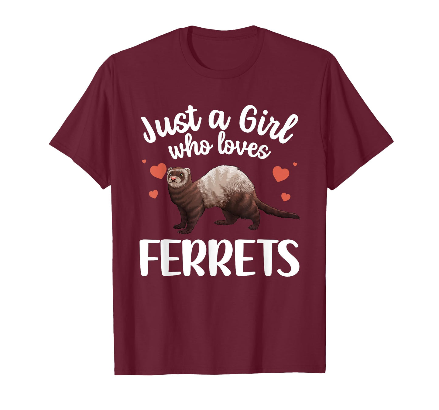 Cool Ferret Design For Women Girls Ferret Owner Ferret Lover T-Shirt