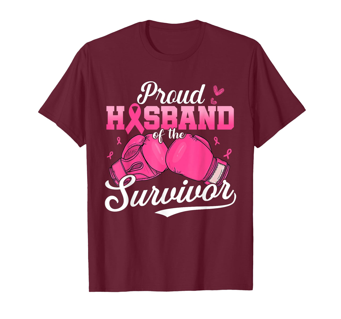 Proud Husband of A Survivor Wife Breast Cancer Awareness T-Shirt