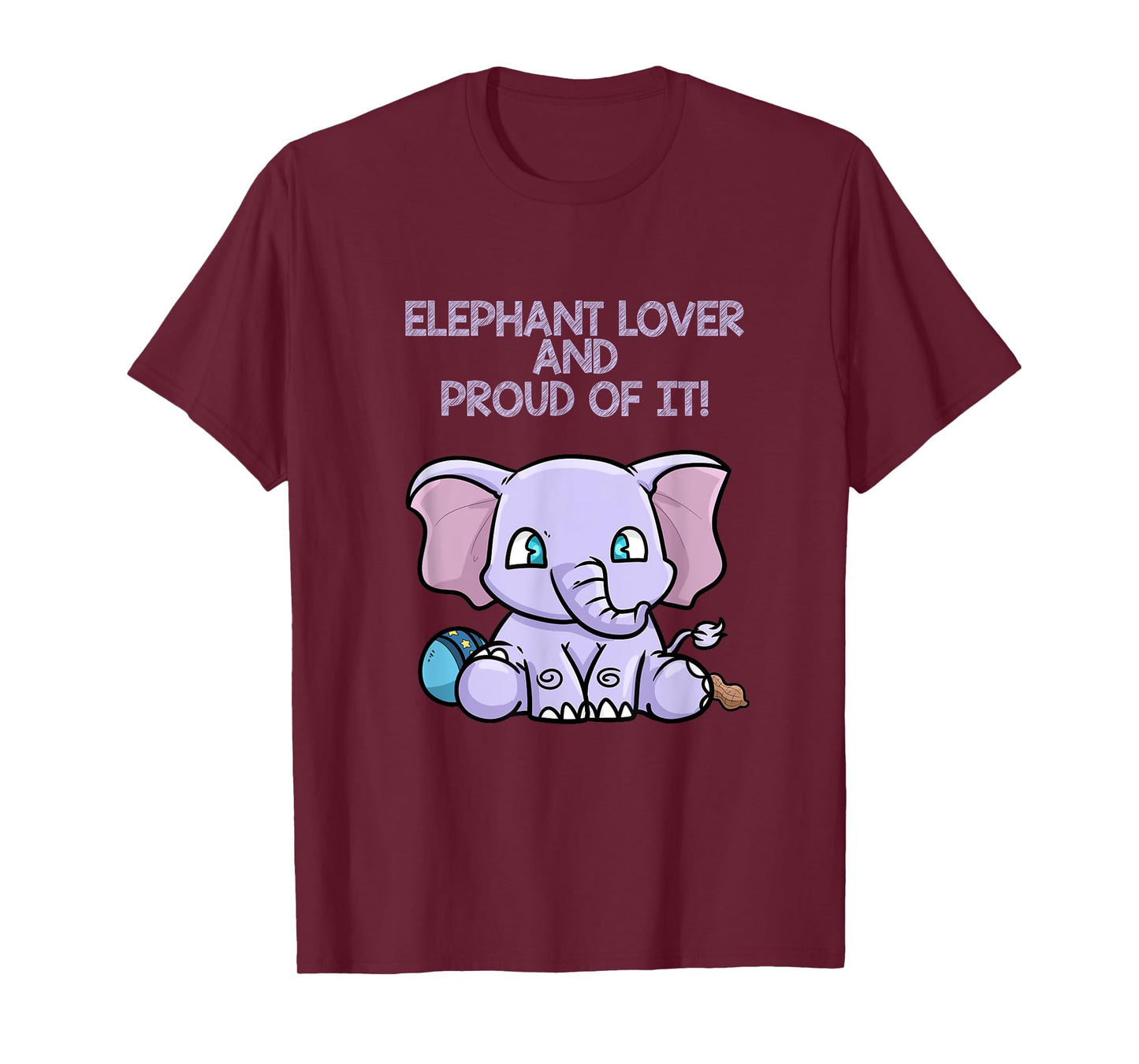 Elephant Lover And Proud Of It Colorful Graphic T-Shirt