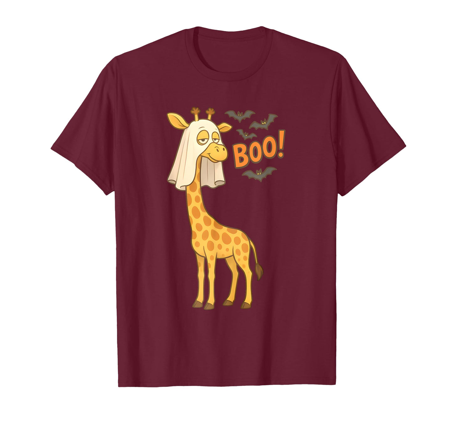 Funny Giraffe Ghost Boo Sheet Animal Lover Halloween Costume T-Shirt