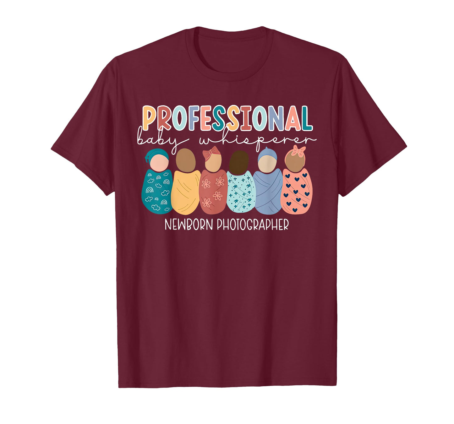 Retro Professional Baby Whisperer Newborn Photographer T-Shirt