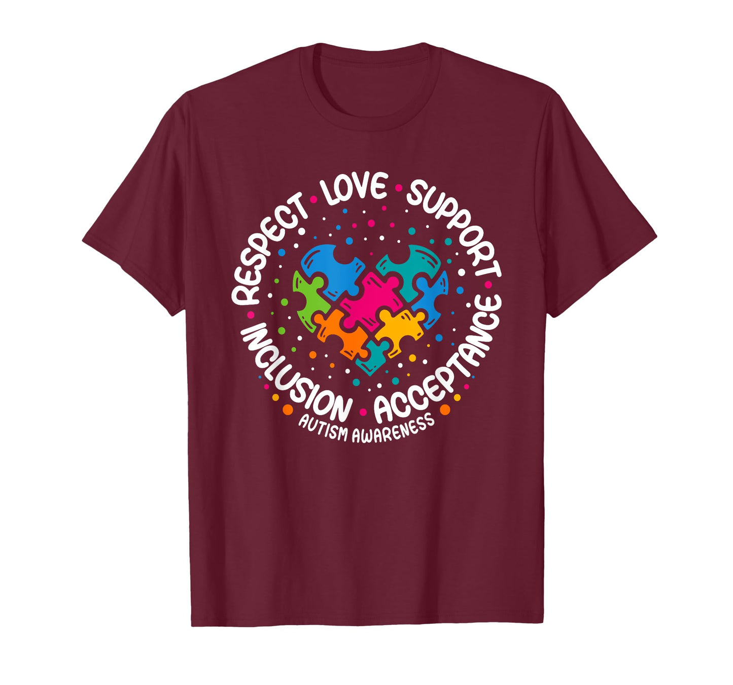 Autism Awareness Respect Love Support Blue Autism T-Shirt