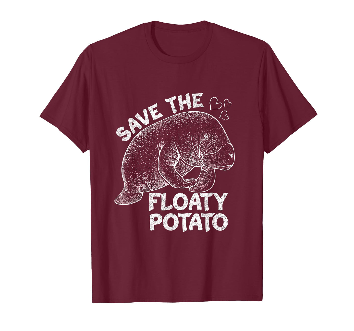 Save the Floaty Potato Manatee Sea Animal Lover Design T-Shirt
