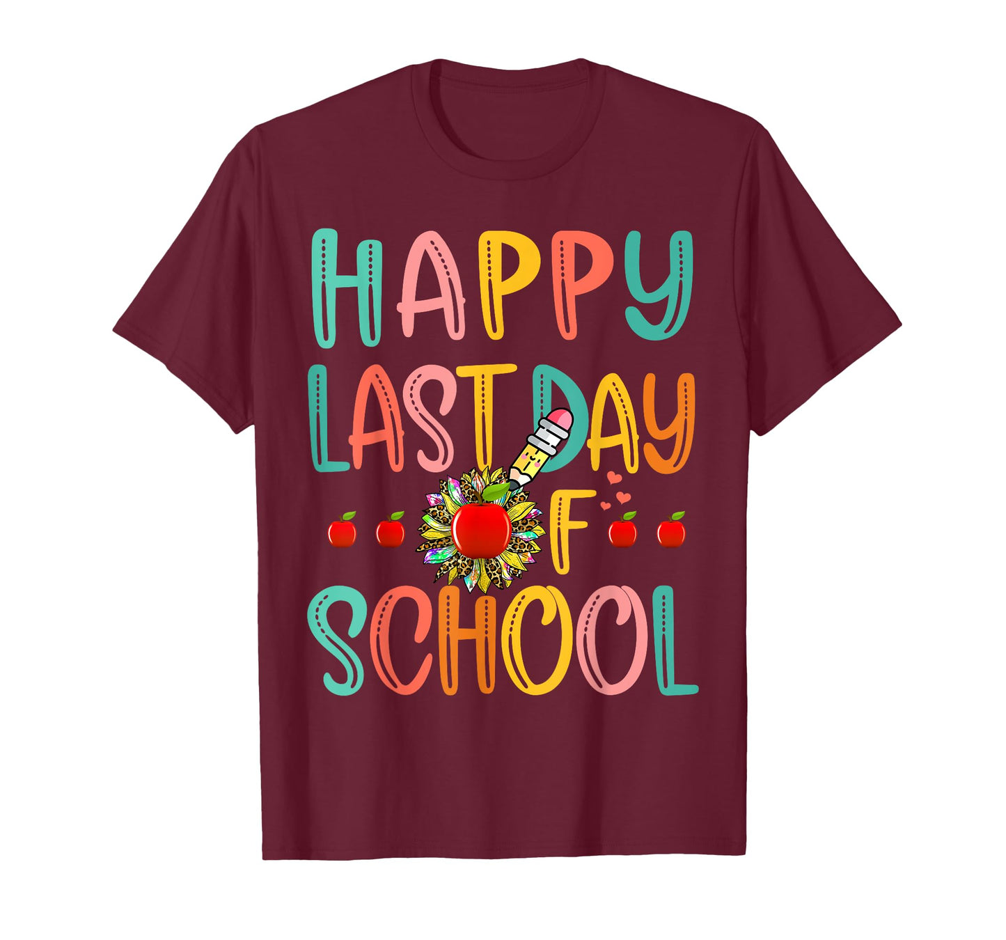 Happy Last Day of School Teachers Tie Dye Sunflower 2023 T-Shirt for Men Women Kids